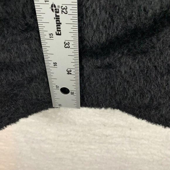 Hiso‎ Shawl Lapel Overcoat Womens Size 2 Black Wool Alpaca Canada Hooded 6362 - Picture 8 of 11